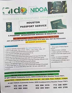 Nigerian Passport Intervention 2020 in Houston, TX